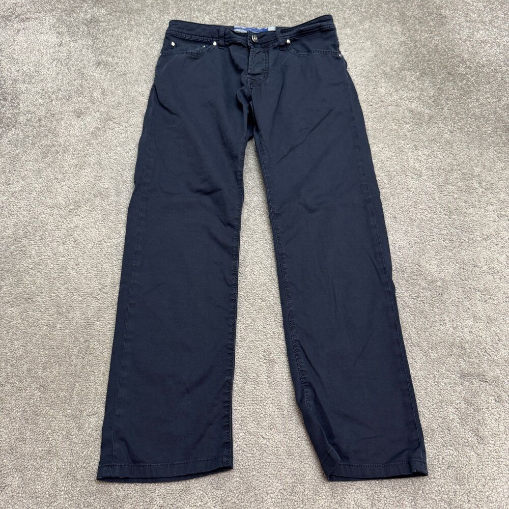 Jacob Cohen Bard Luxury Denim Pants Womens 31 Blue Chino Casual Trousers Italy